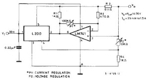 Schemat ideowy zasilacza - L200